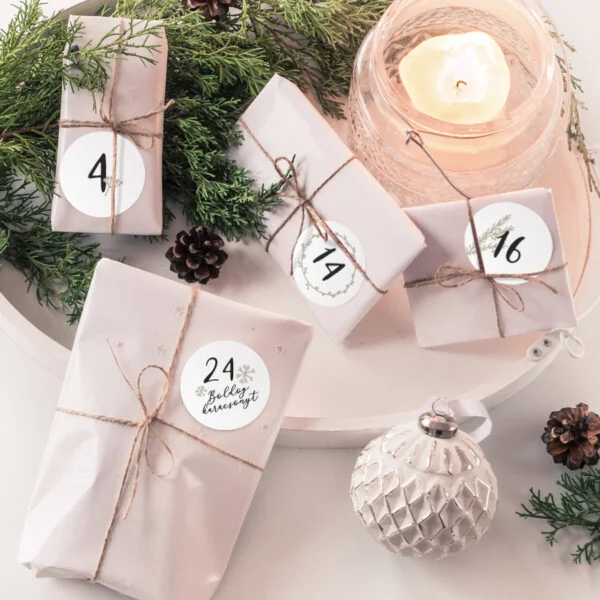 Adventi matricák 4 cm - két színben - ezüst