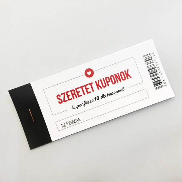 Szeretet kuponfüzet