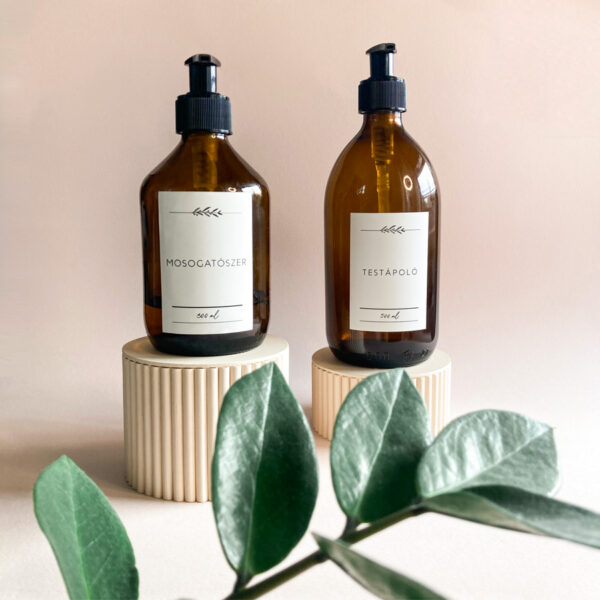 Pumpás barna üveg - 300ml/500 ml - 300 ml